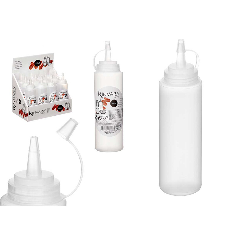 BOTE PLASTICO PARA SALSA 200 ML