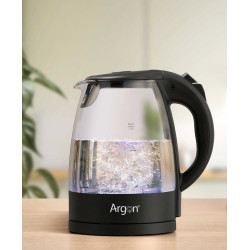 BOUILLOIRE EN VERRE NOIR 2000W 1,8L