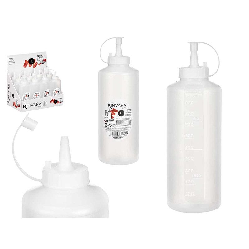 BOTE PLASTICO PARA SALSA 1000ML