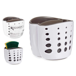 PORTELAVETTES PLASTIQUE DOUBLE BLAN GRIS