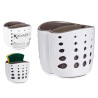 PORTAESTROPAJOS PLASTICO DOBLE BLAN GRIS