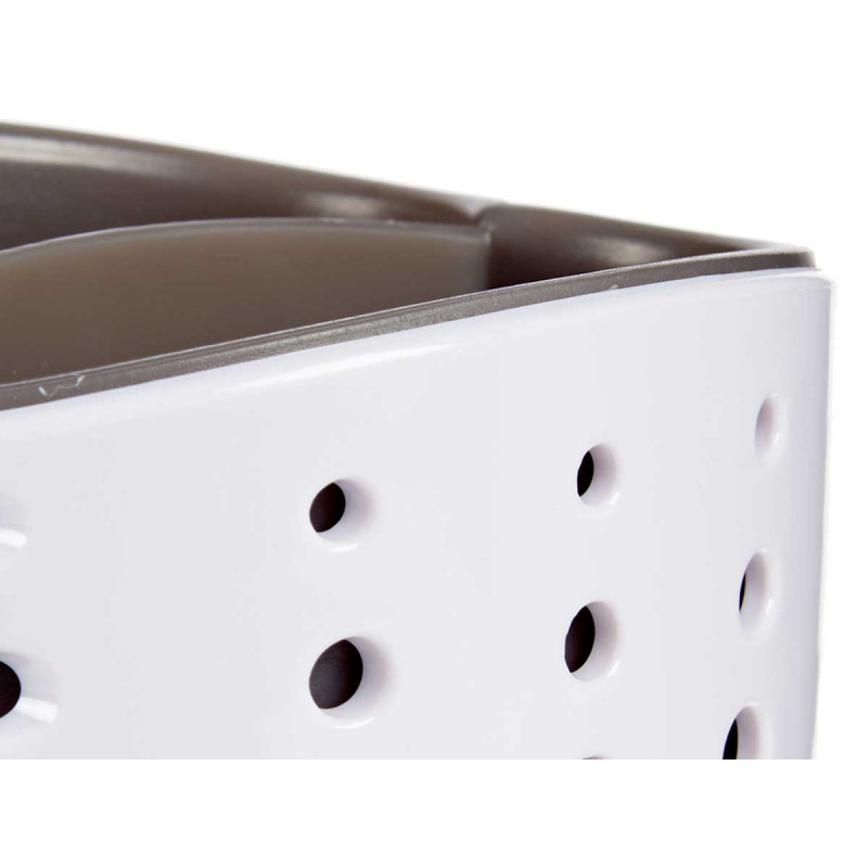 PORTAESTROPAJOS PLASTICO DOBLE BLAN GRIS