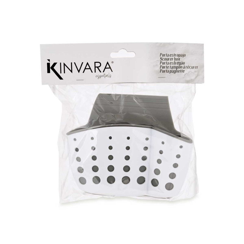 PORTAESTROPAJO COLGAR PLASTICO BLAN GRIS