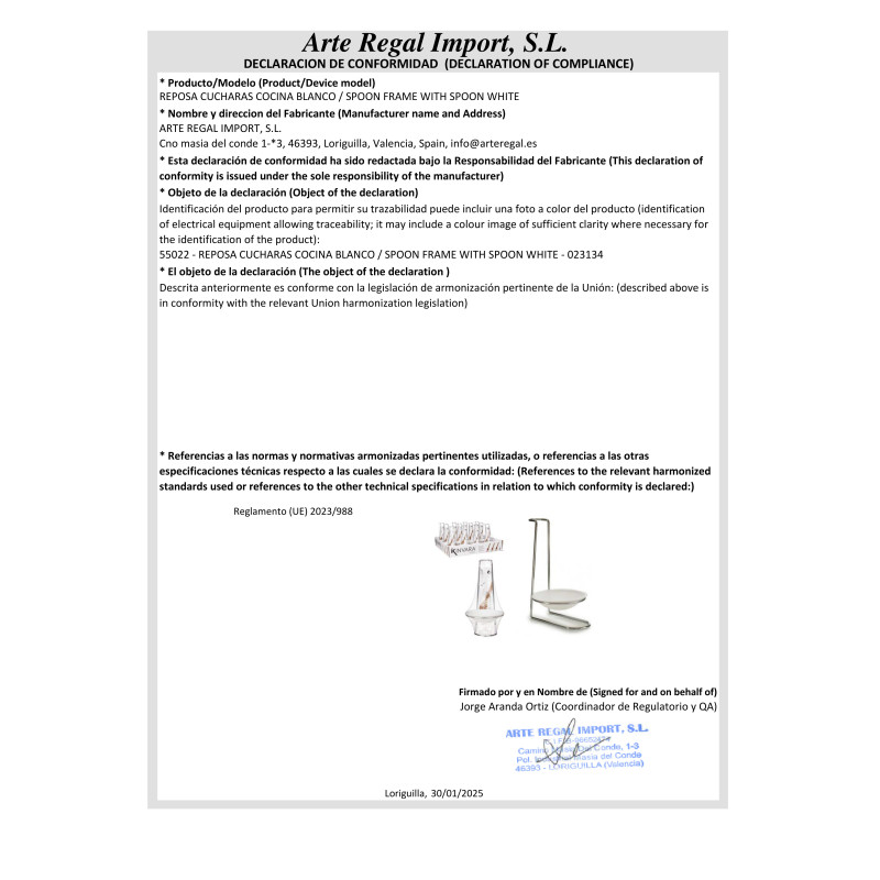 SUPPORTO UTENSILI CUCINA BIANCO