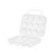 EGG CUP HANDLE 12 SPACES WHITE