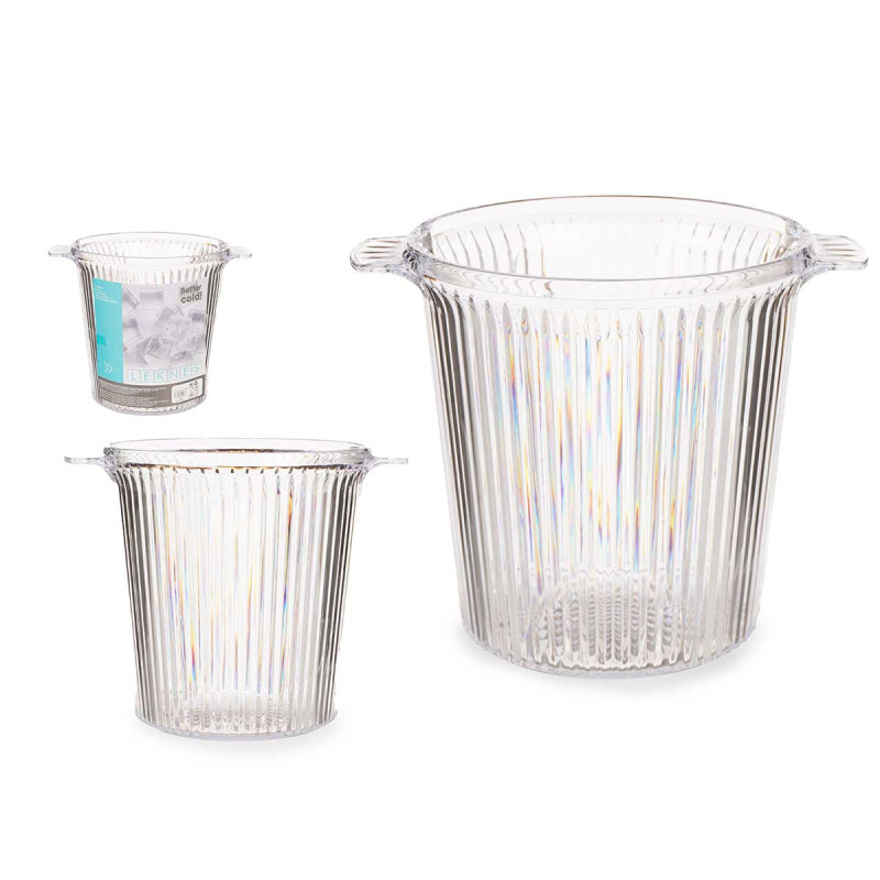 PORTA GELO RISCAS PLASTICO TRANSPARENTE