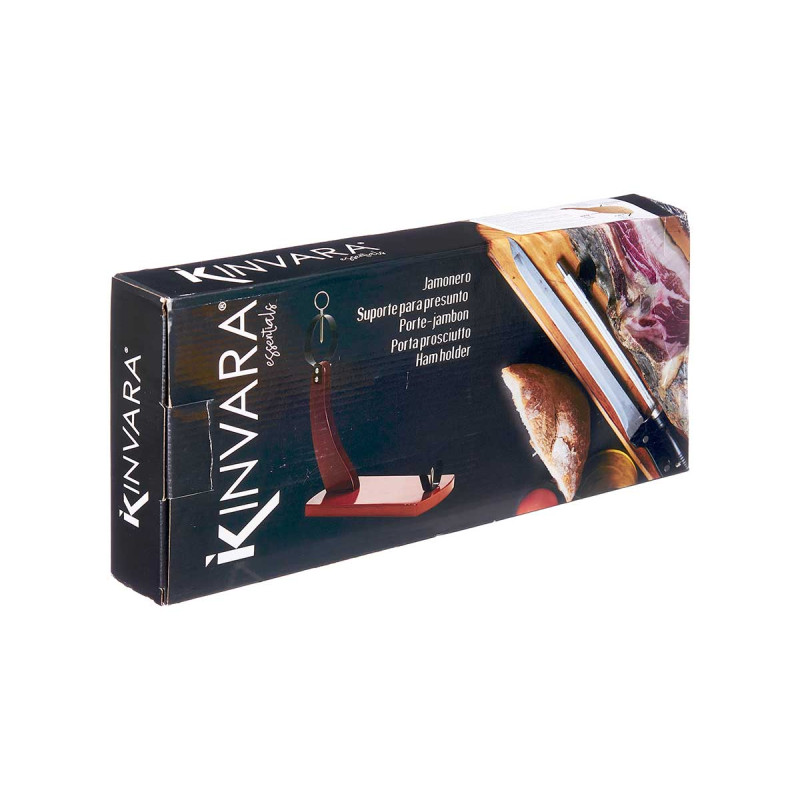 SUPPORT A JAMBON LARGE NATUREL BOIS PIN