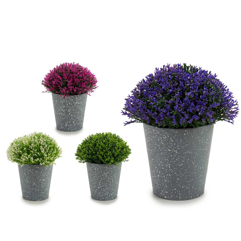 VASO CINZA PETALAS FLOR MINI SORT 4 CORE