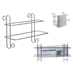 SUPPORT PORTE PORTE SERVIETTES DOUBLE