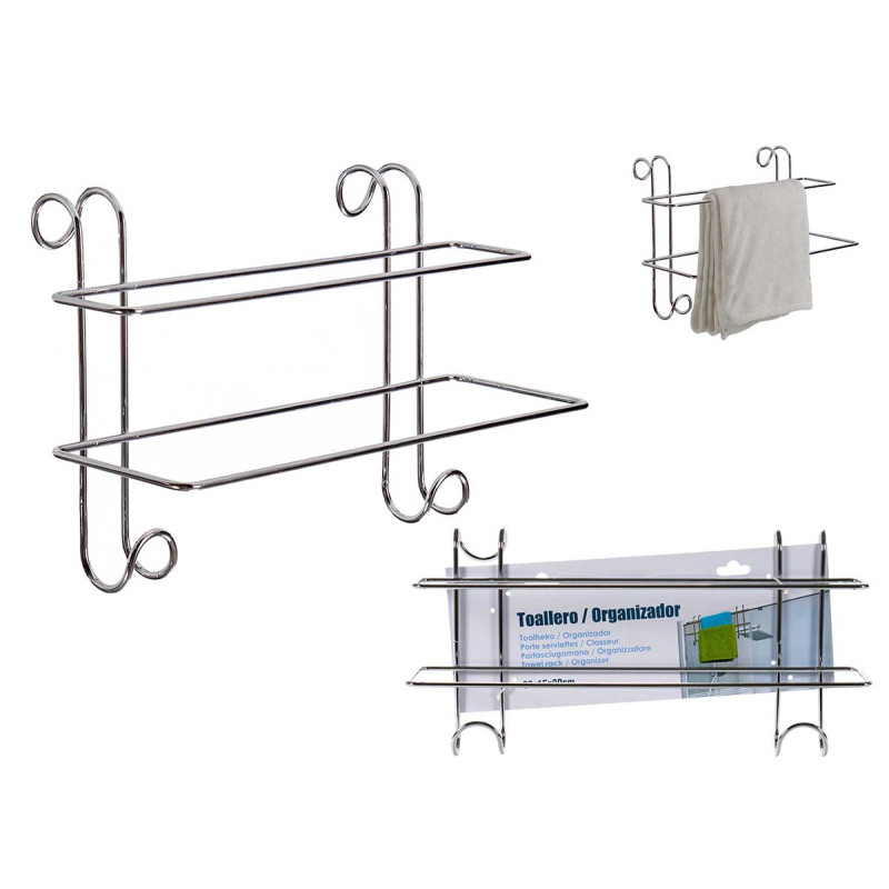 SUPPORT PORTE PORTE SERVIETTES DOUBLE