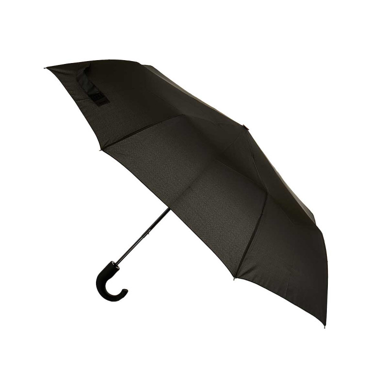 PARAGUAS PLEGABLE MANGO NEGRO