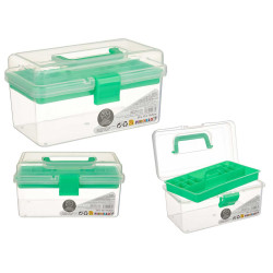 BOITE POLYVALENT TRANSP ANSE 4 COULEUR P