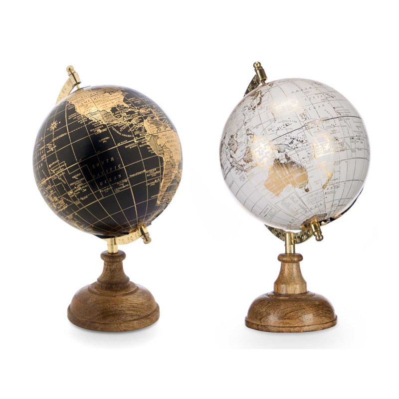 GLOBO TERRESTRE 15CM SORT 2 DOURADO
