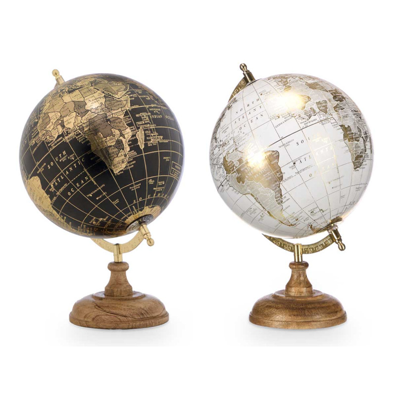 GLOBO TERRAQUEO 20CM SURT 2 ORO
