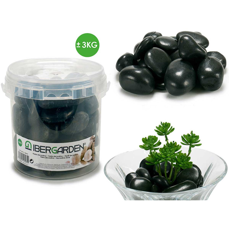 POT 3KG PIERRE DECORATIVE NOIRE GRAND