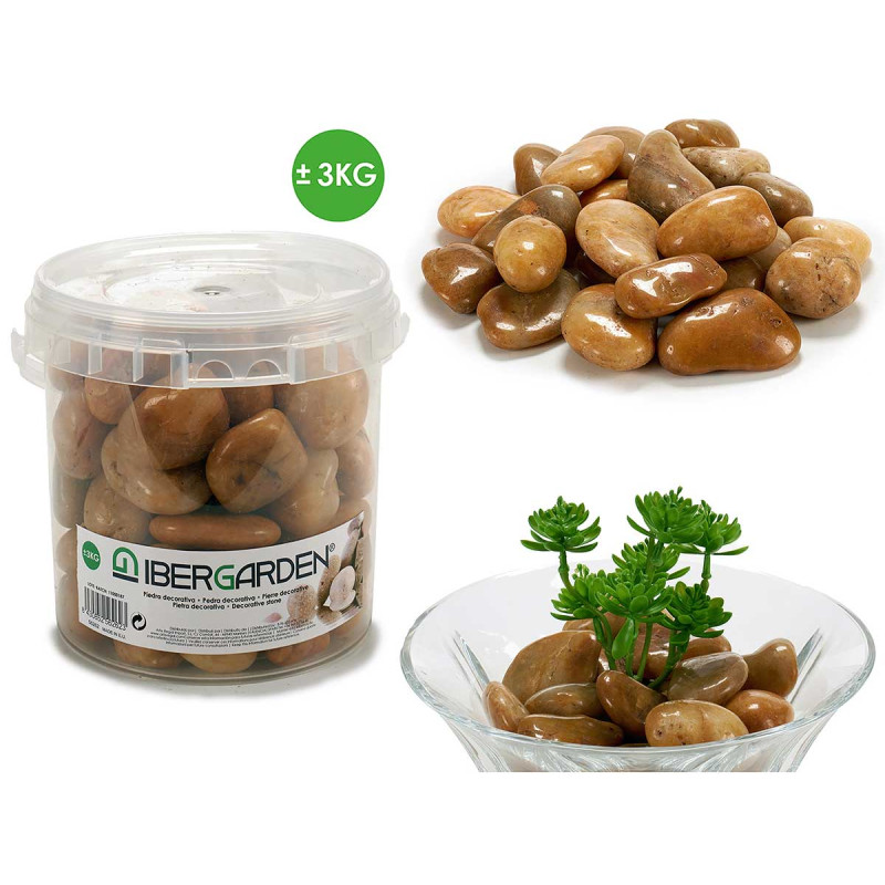 BARATTOLO 3KG PIETRA DECORATIVA MARRONE