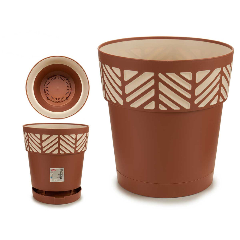VASO PLASTICA 25 CM ORFEO TERRACOTTA