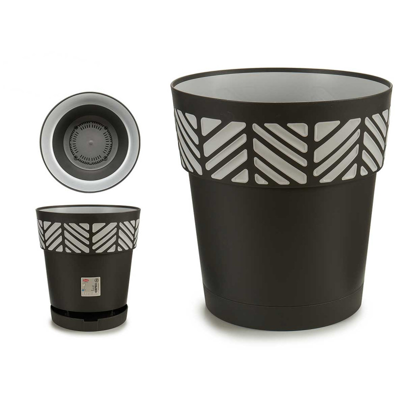 VASO PLASTICA 30 CM ORFEO ANTRACITE