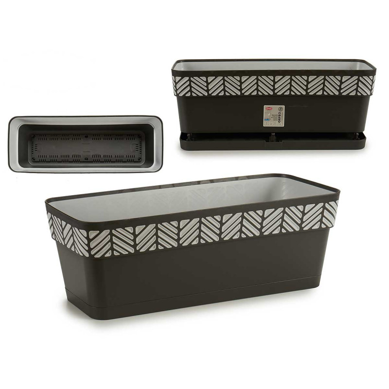 PLASTIC WINDOW BOX 50 CM ORFEO ANTRACITE