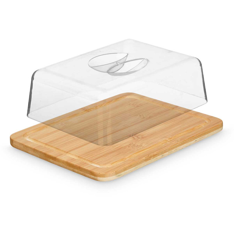 RECTANGULAR CHEESE DISH BAMBOO