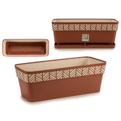 PLASTIC WINDOW BOX 50CM ORFEO TERRACOTTA