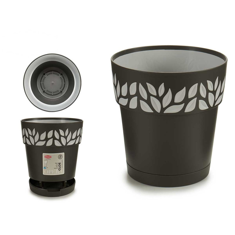 VASO PLASTICA 15 CM CLOE ANTRACITE