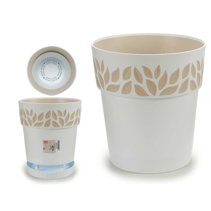 VASO PLASTICA 25 CM CLOE BIANCO