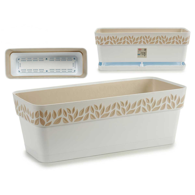 PLASTIC WINDOW BOX 50 CM CLOE WHITE