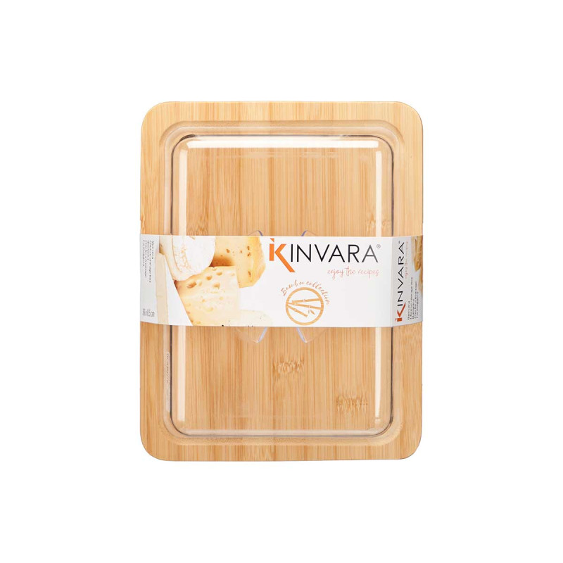 RECTANGULAR CHEESE DISH BAMBOO