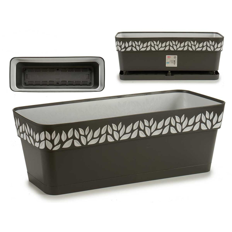 PLASTIC WINDOW BOX 50 CM CLOE ANTRACITE