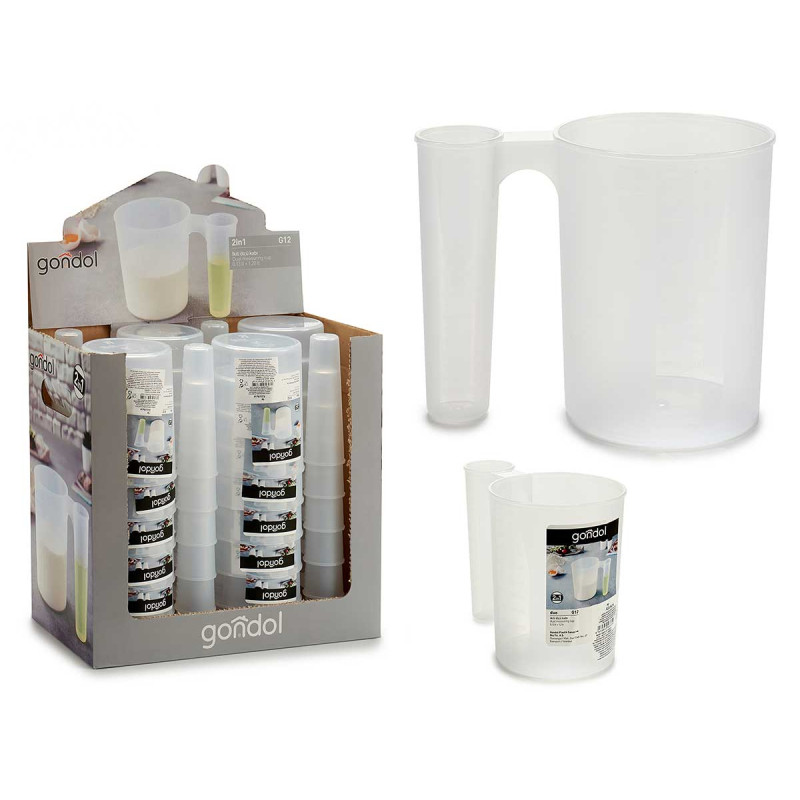 CARAFFA MISURATRICE PLASTICA 1,2L DOPPIO