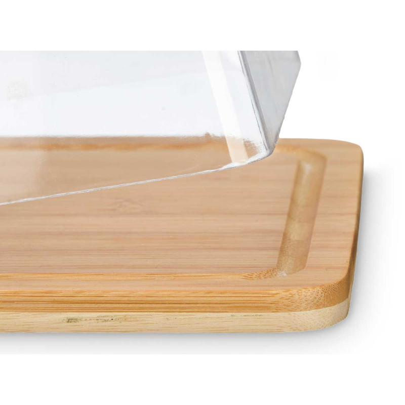RECTANGULAR CHEESE DISH BAMBOO