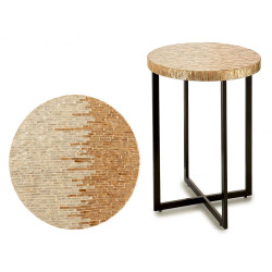 TABLE AUXILIAIRE ROND NACRE CLAIR