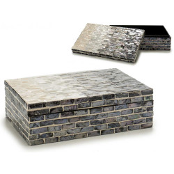 CAJA RECTANGULAR NACR GRIS DEGRADADO 45CM