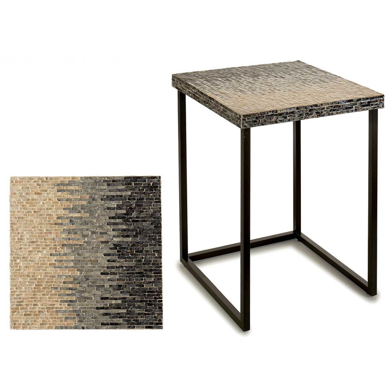 TABLE CARRE NACRE GRIS DEGRADE
