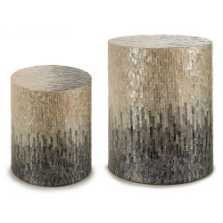 NACAR ROUND STOOL GREY DEGRADED
