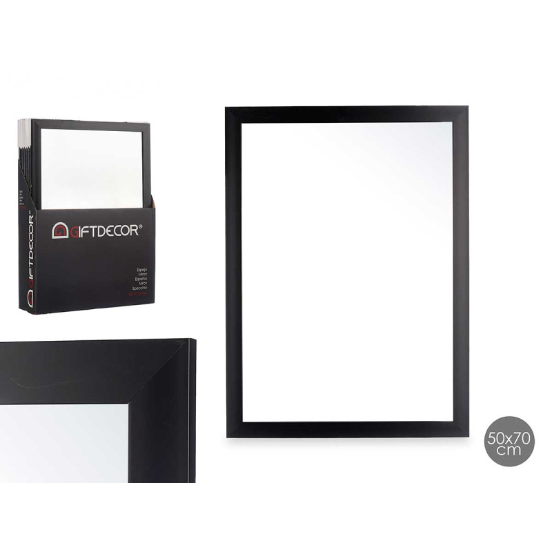SPECCHIO NERO 50 X 70 CM