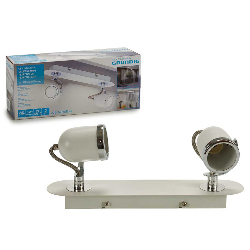 LAMPE BLANC 2XGU10 GRUNDIG 50W 360?