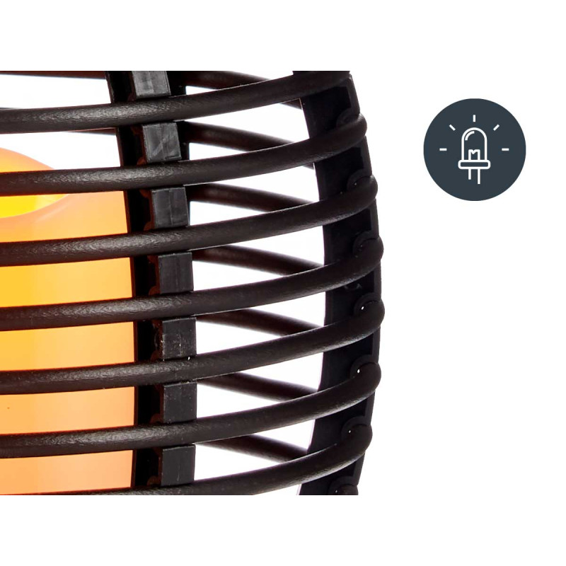 LANTERNA CANDELA LED CON MANICO 16,5X21