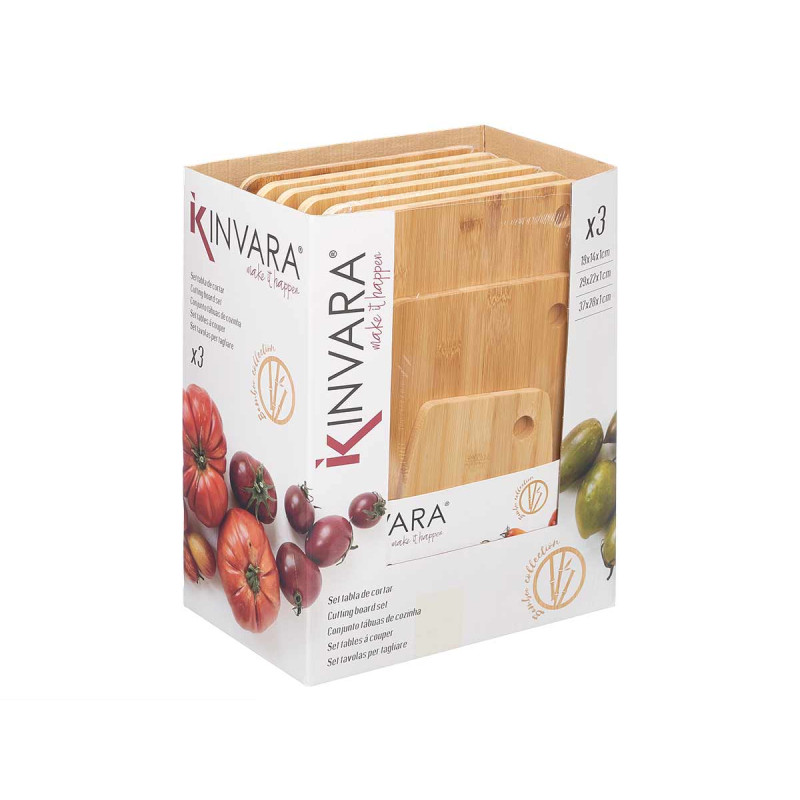 SET 3 TABLAS CORTE BAMBU