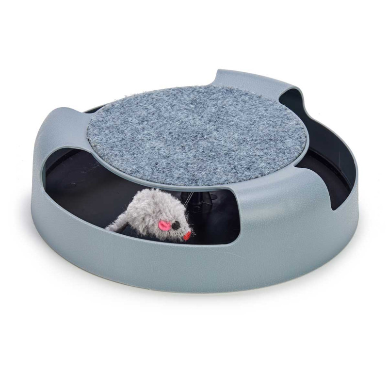 RUOTA TOPO ORIZZONTALE GRIGIO PER GATTO