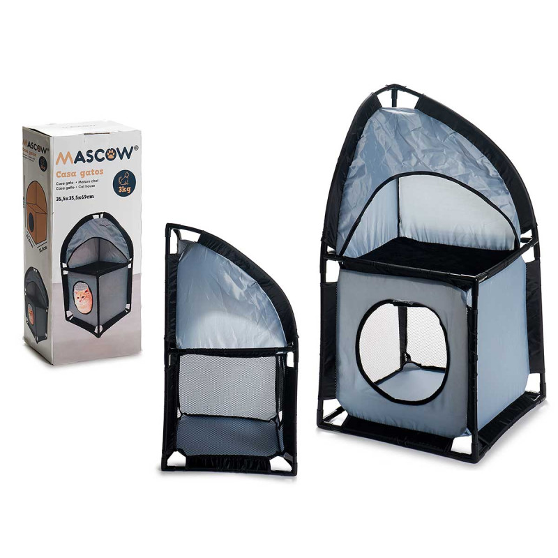 TORRE ESQUINERA PARA GATOS GRIS