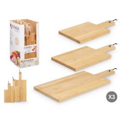 SET 3 PLANCHES À DÉCOUPER POIGNÉ BAMBOU