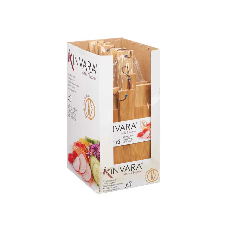 SET 3 TAGLIERI MANICO BAMBU