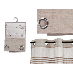 CORTINA RAYAS PLEGADAS MARRON