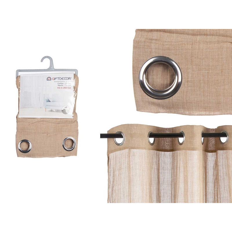 RIDEAU BEIGE 140X260 CM