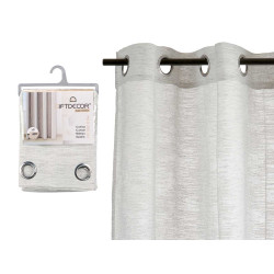 CURTAIN MULTISTRIPES GREY 140X260 CM