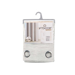 CURTAIN MULTISTRIPES GREY 140X260 CM