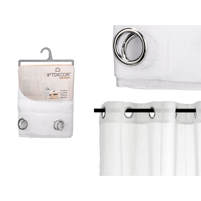 CORTINA VISILLO BLANCA 140X260 CM