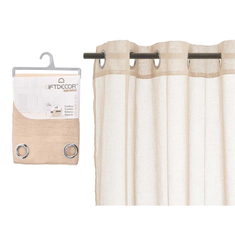 CORTINA BEGE 140X260 CM